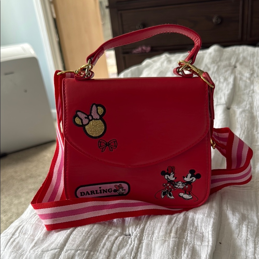 Disney Red Kids Bag with Cartoon Characters